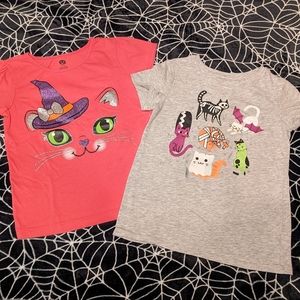 Girl's Halloween Cat Shirts
